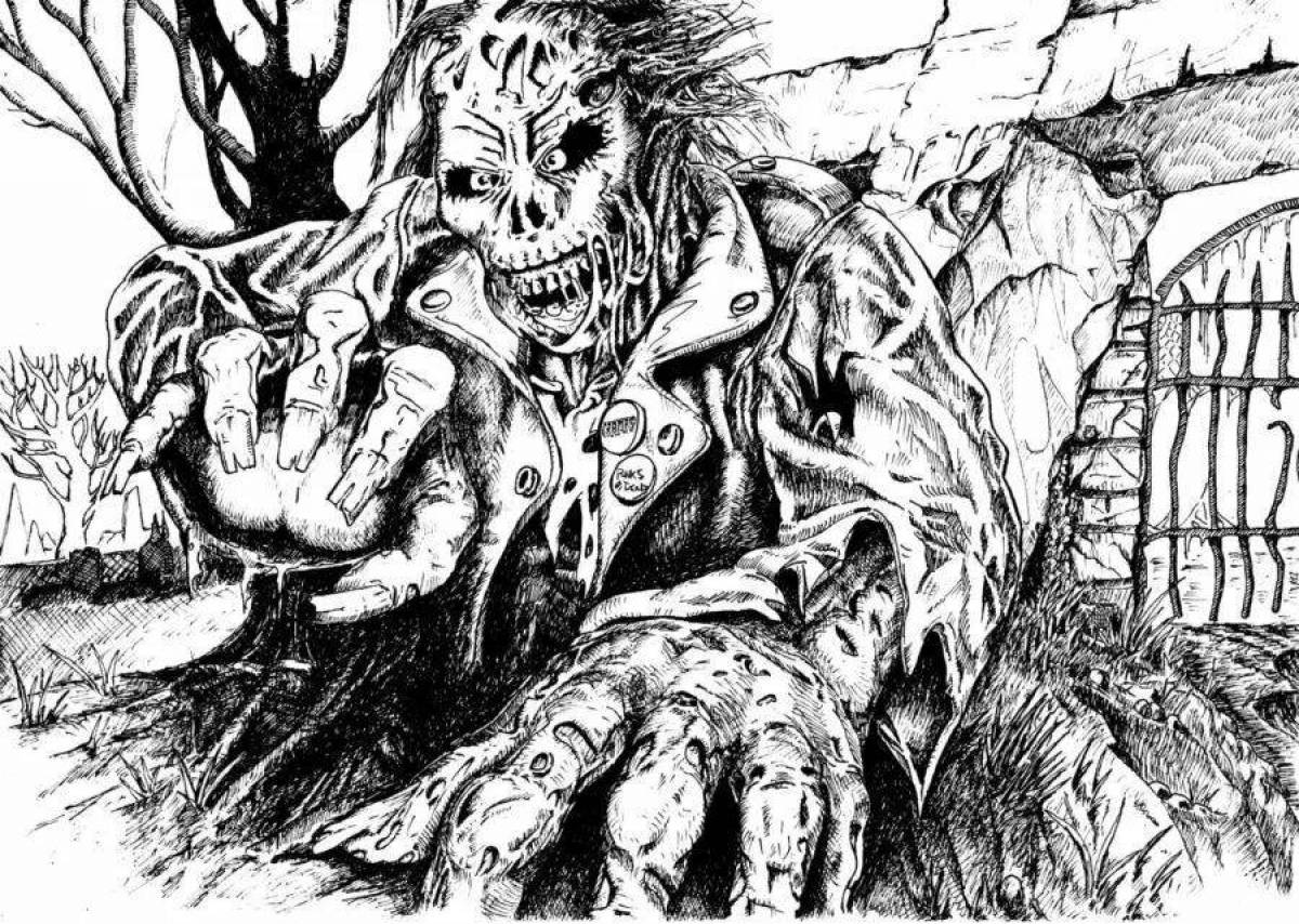 Sinister horror coloring book