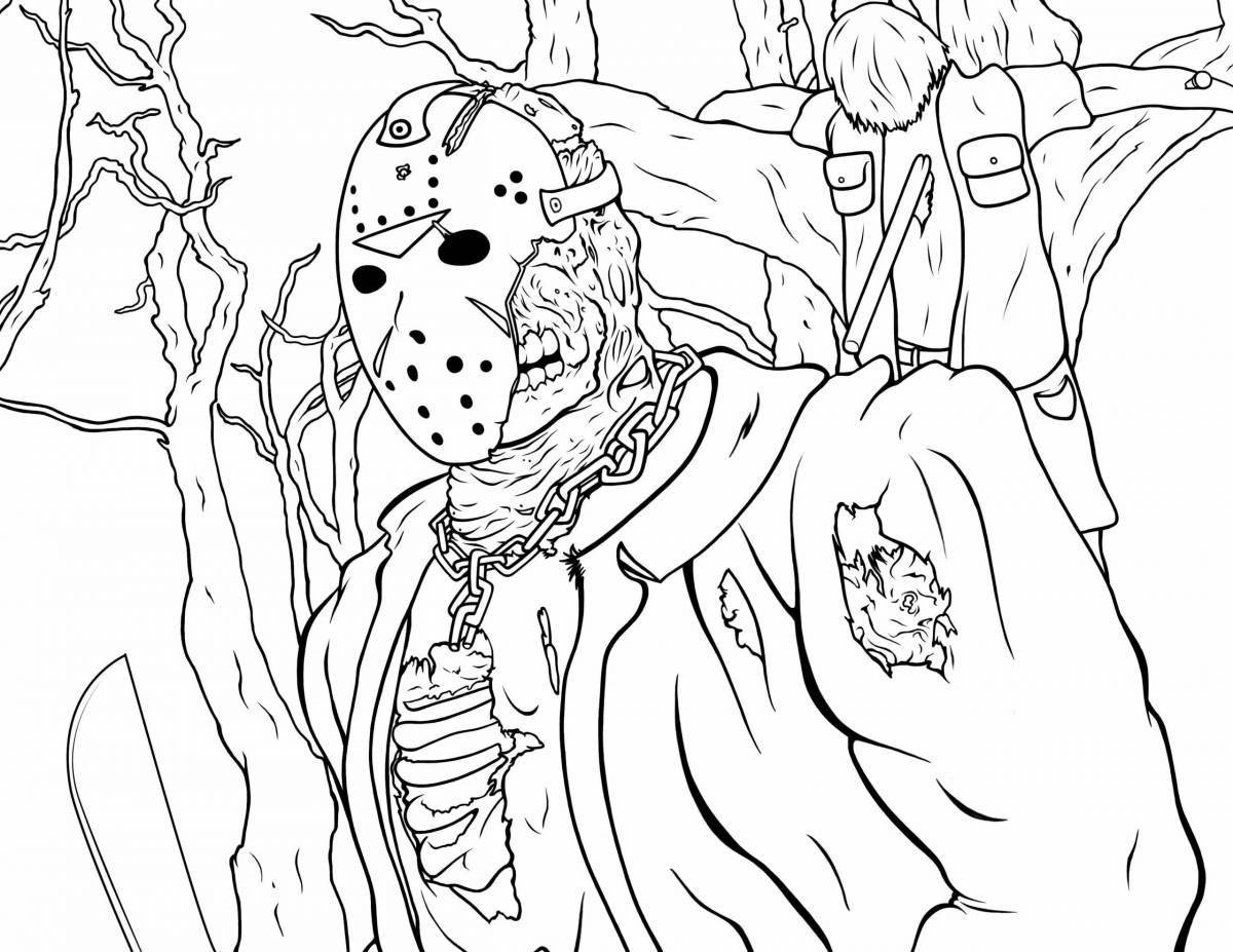 Disturbing horror coloring pages