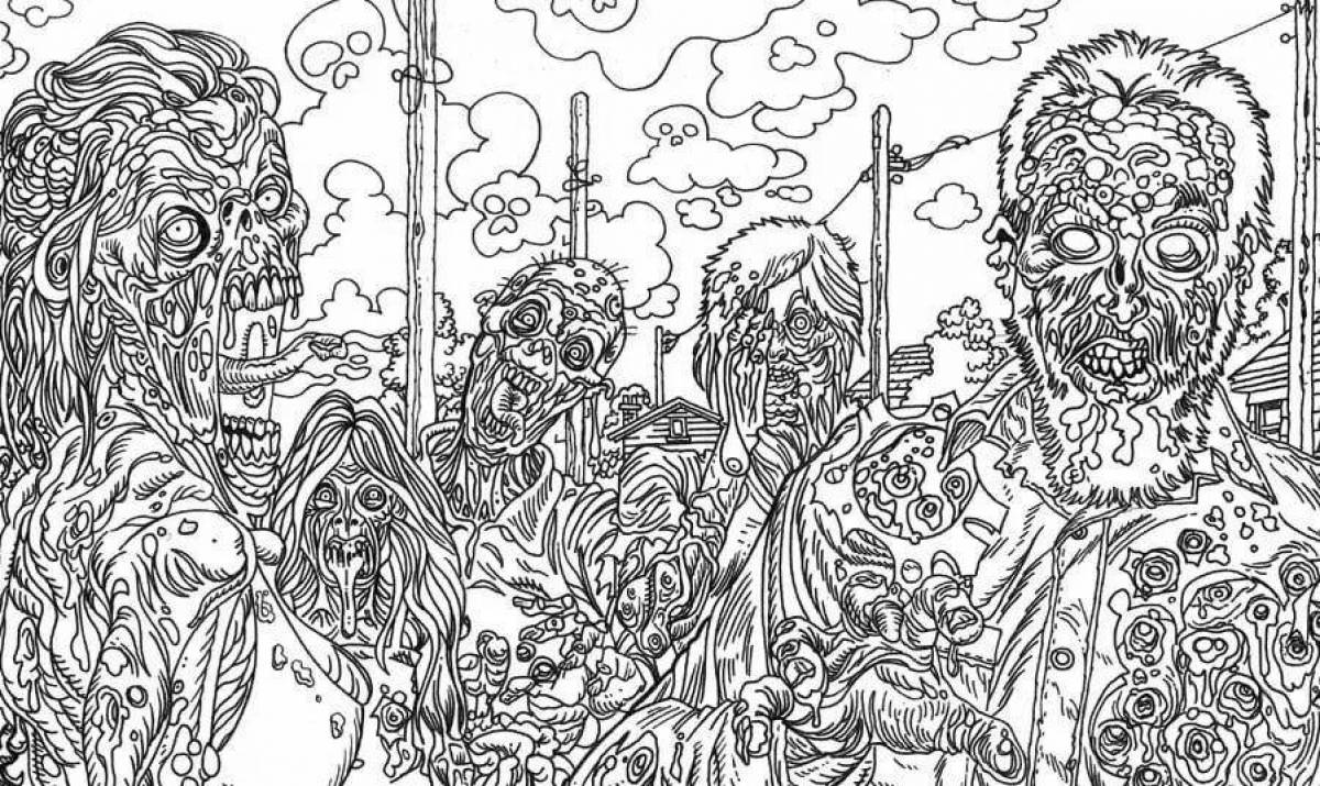 Earth horror coloring book