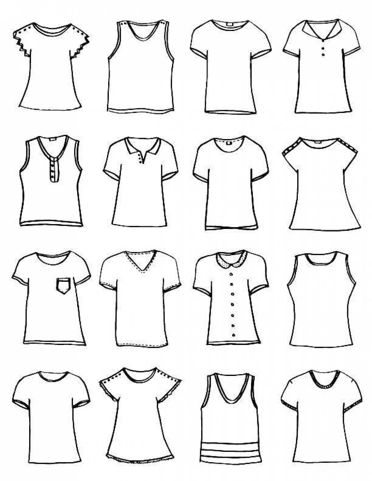 Cute T-shirt coloring page