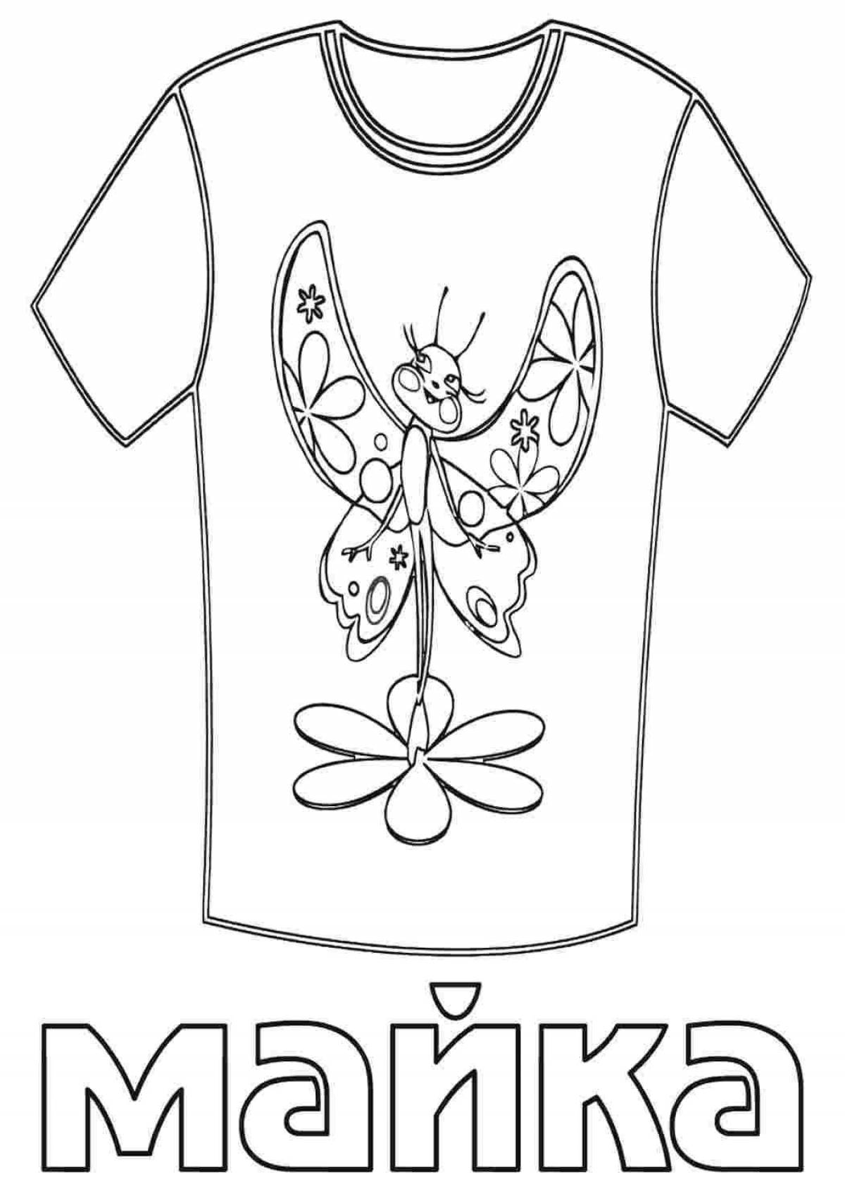 Special t-shirt coloring page