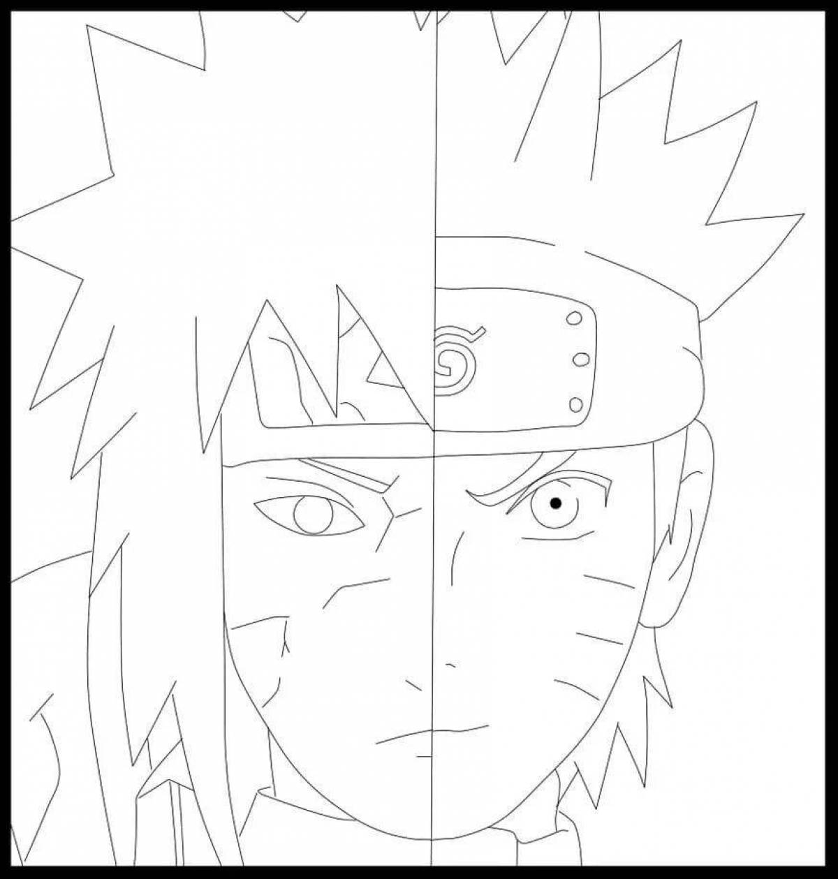Glowing minato coloring page