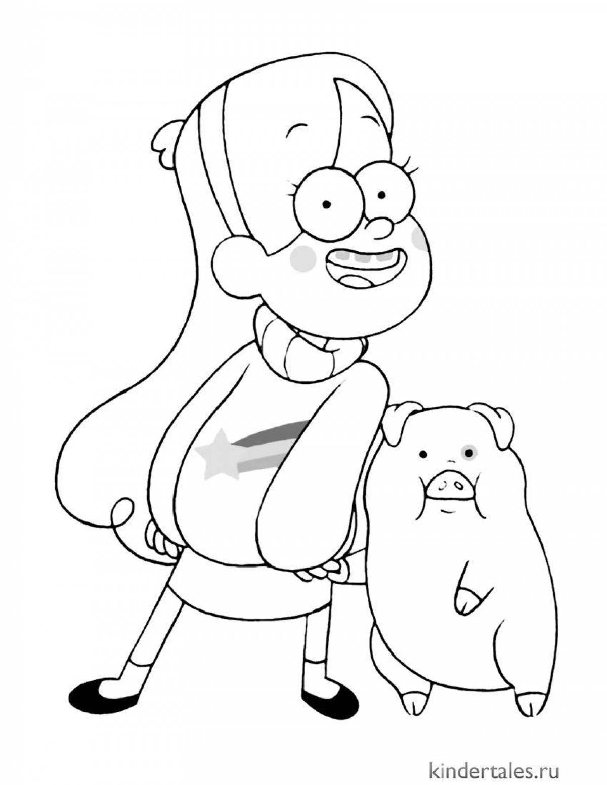 Mabel coloring pages, crazy coloring