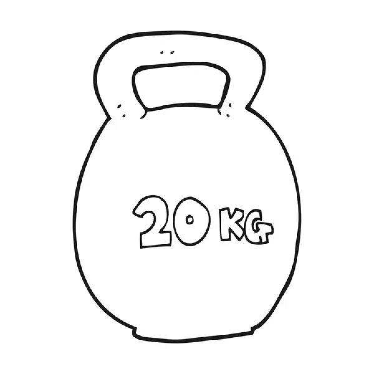 Creative weight coloring page