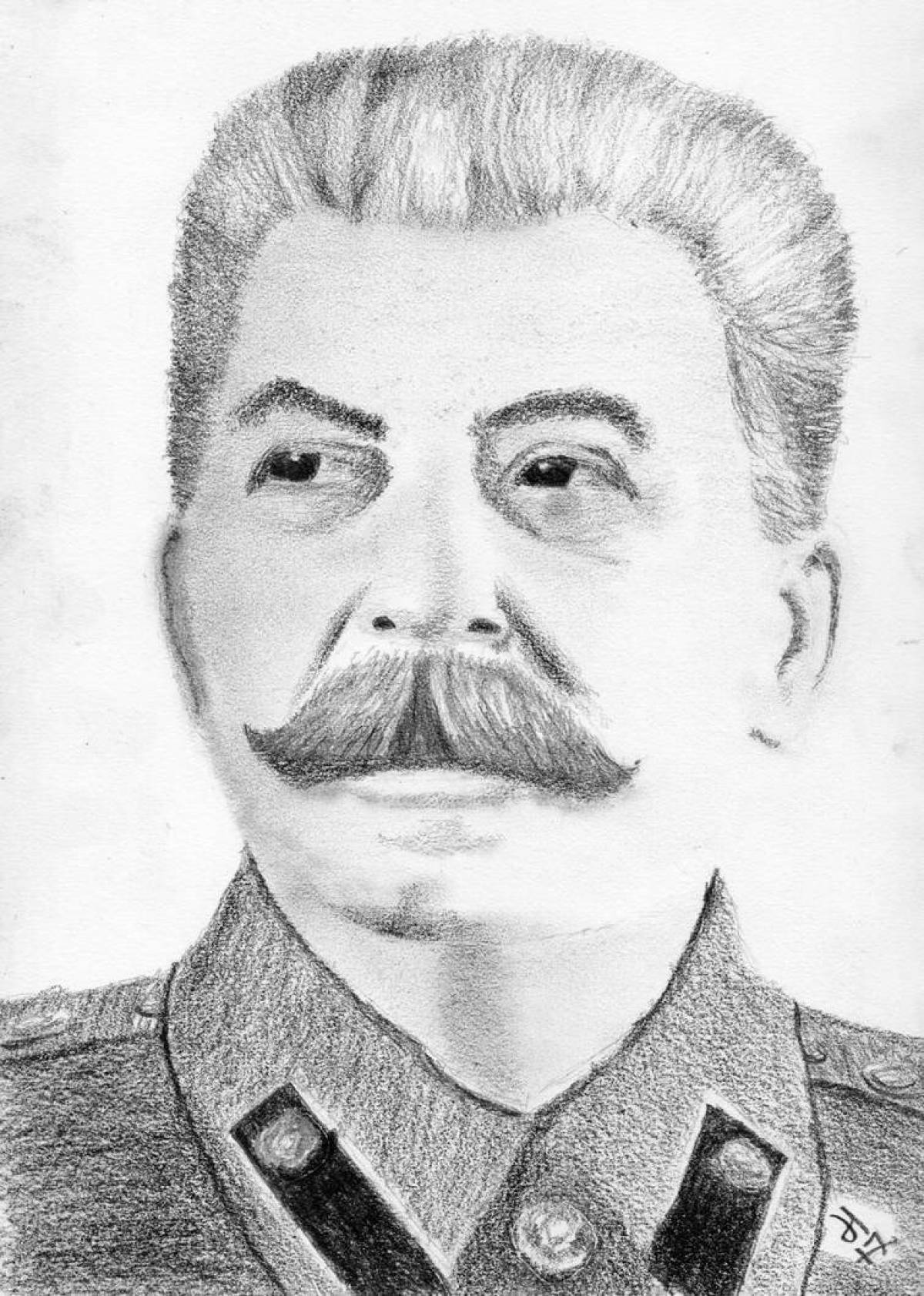 Detailed coloring of stalin
