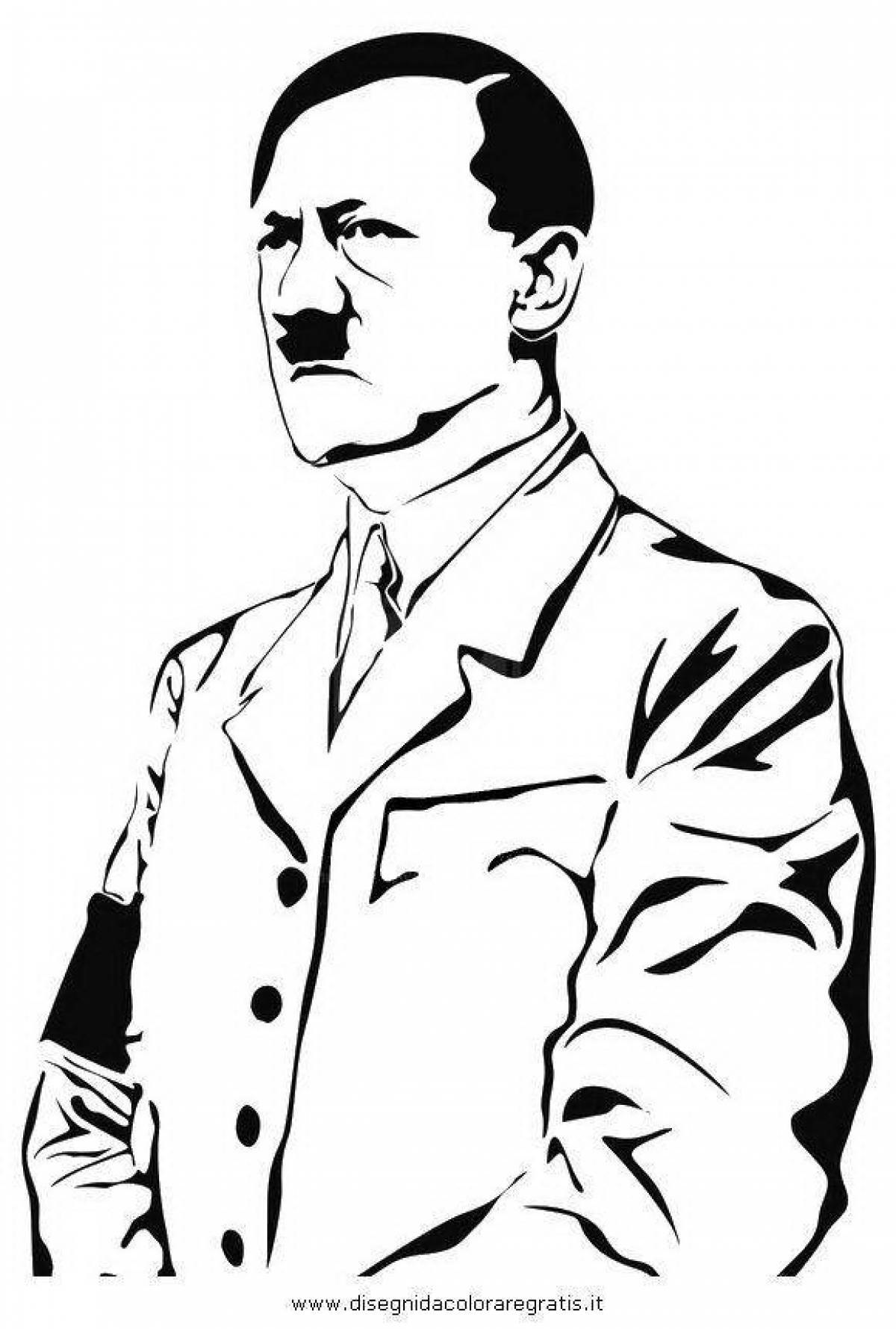 Адольф Гитлер чёрно белое