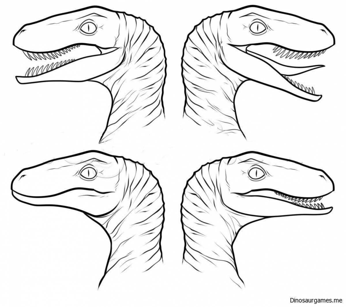 Velociraptor blue attractive coloring