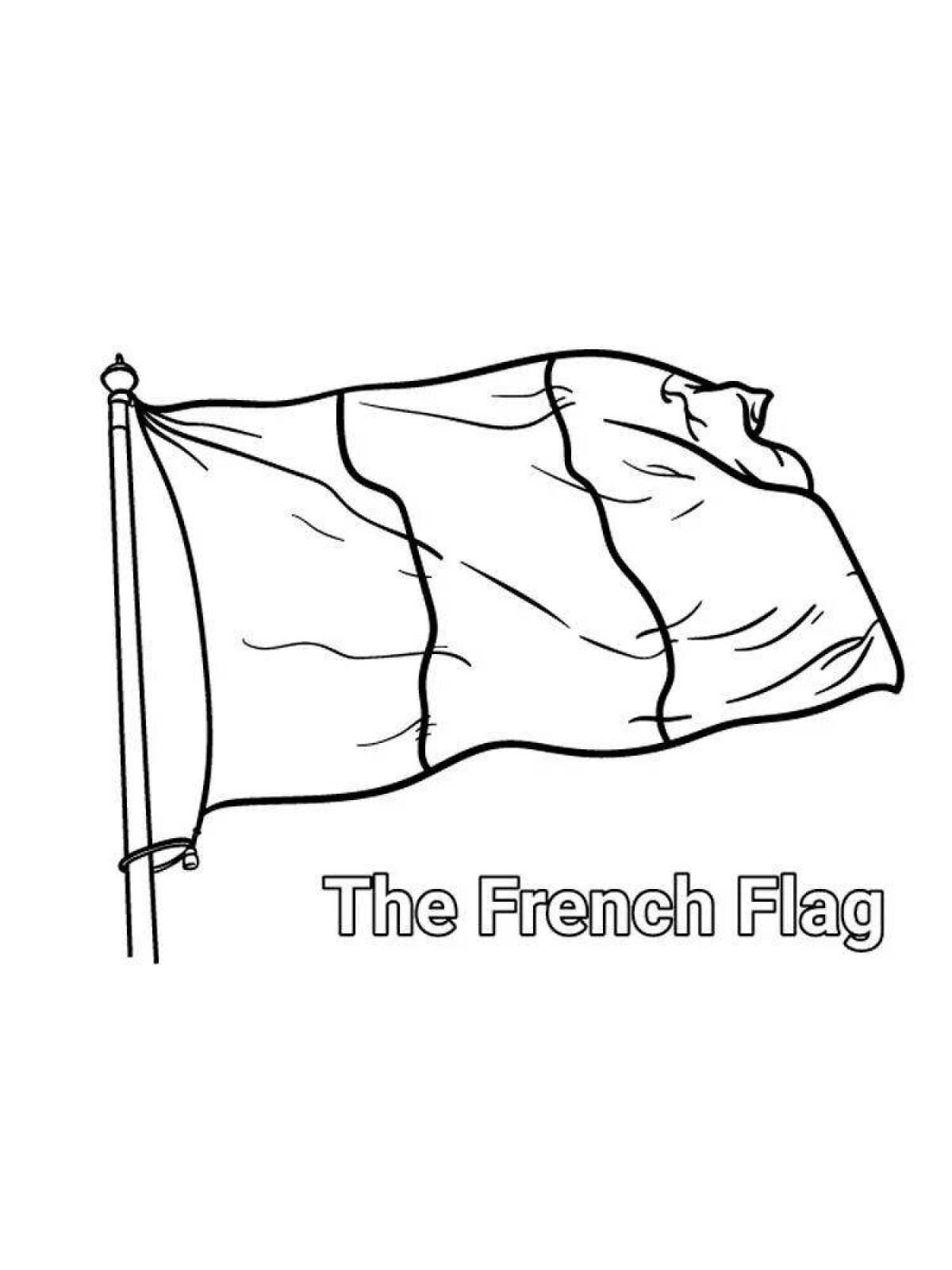 Раскраска флаг франции