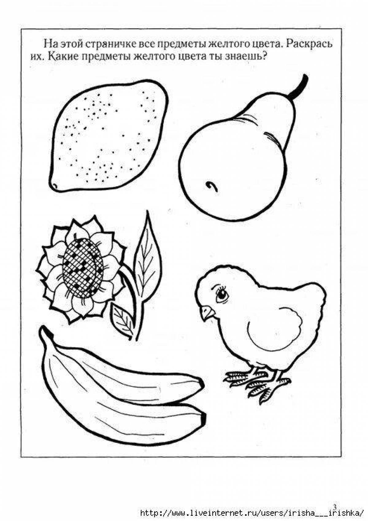 Coloring book with colorful petals learn colors