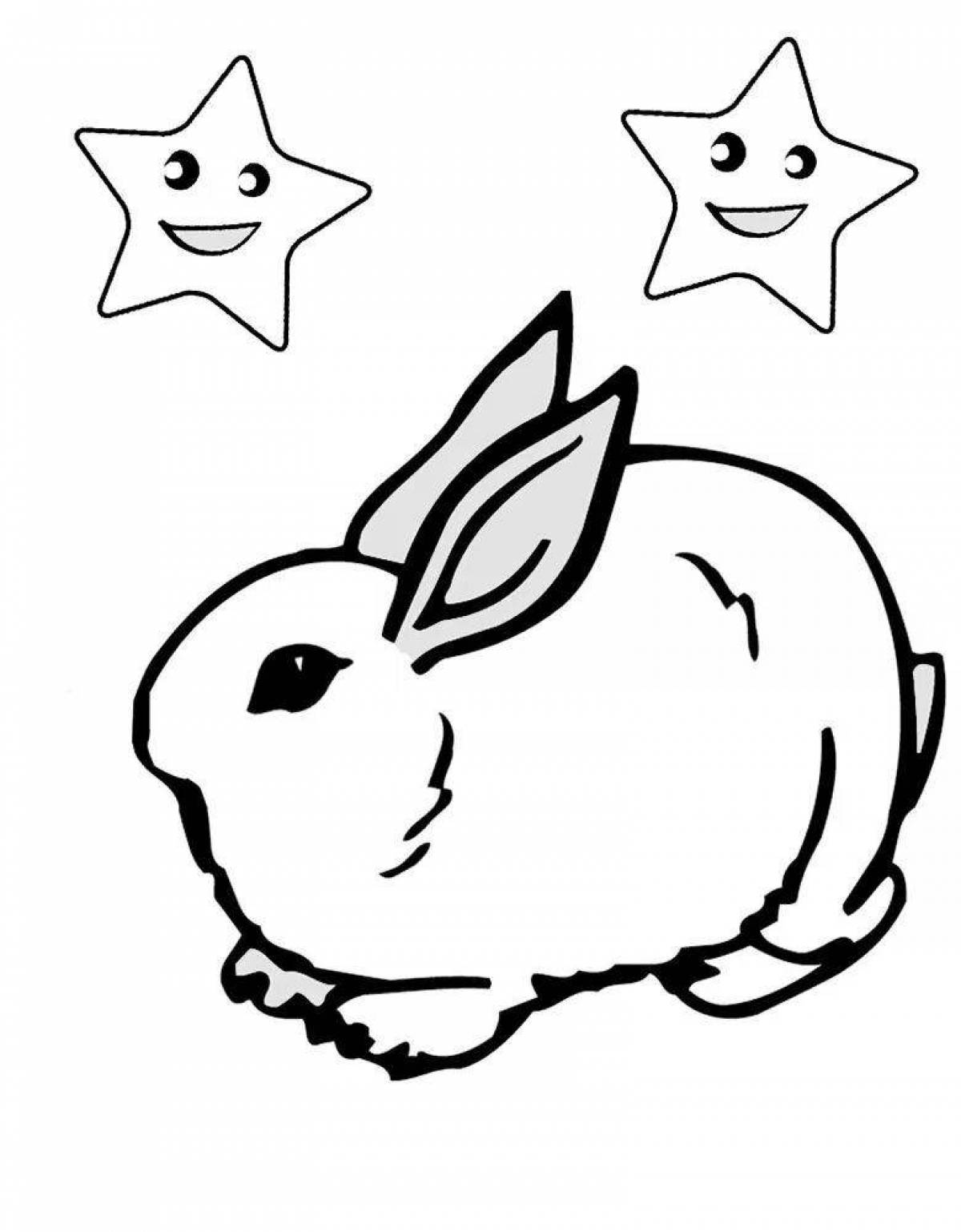 Flexible rabbit coloring page