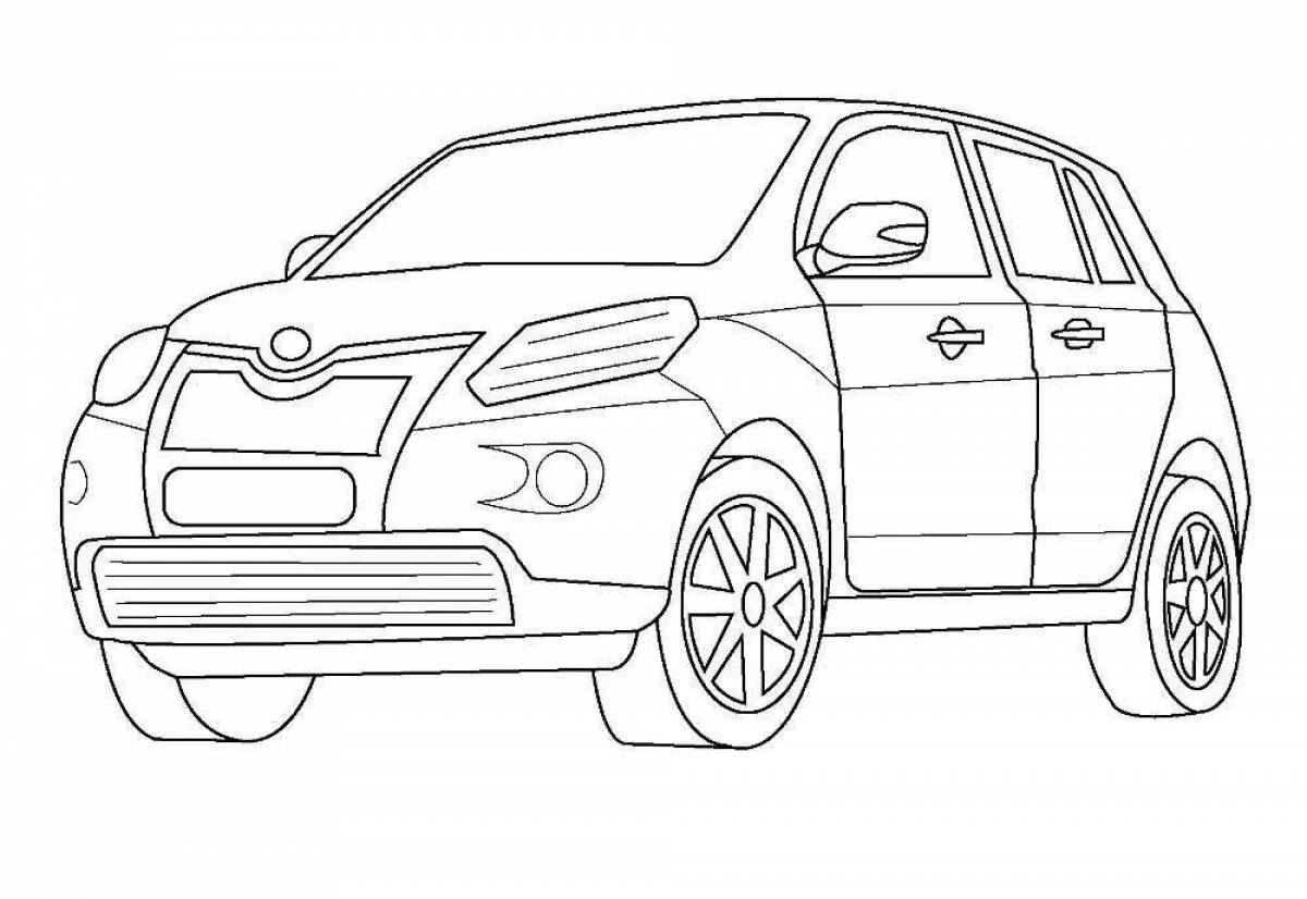Toyota funny car coloring page
