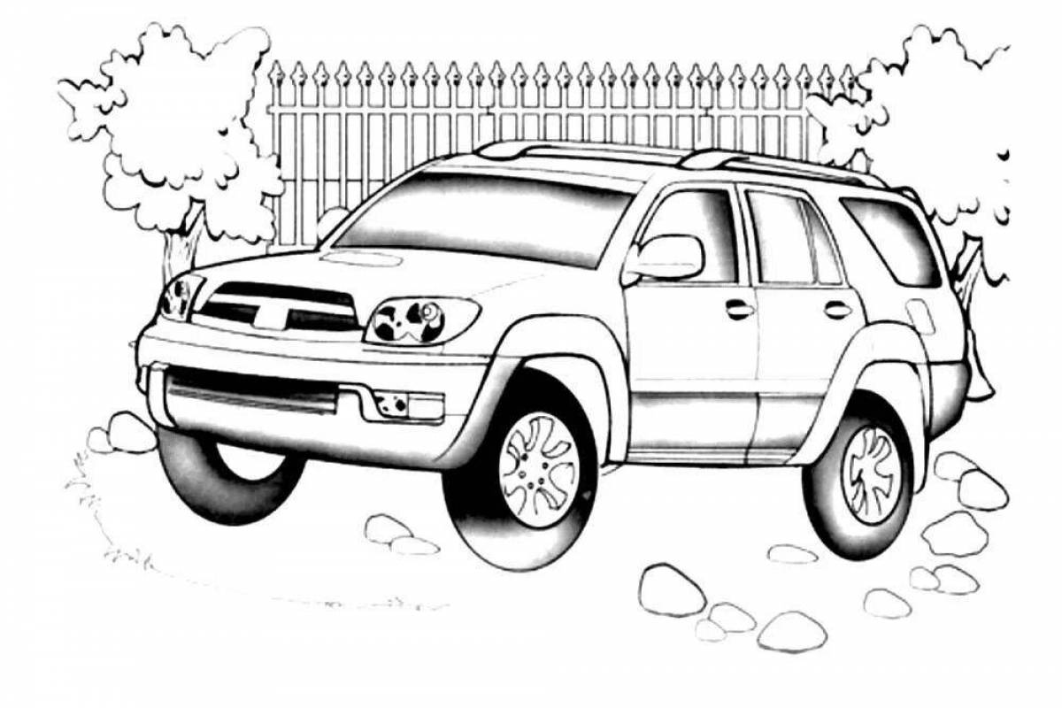 Toyota car coloring page playful