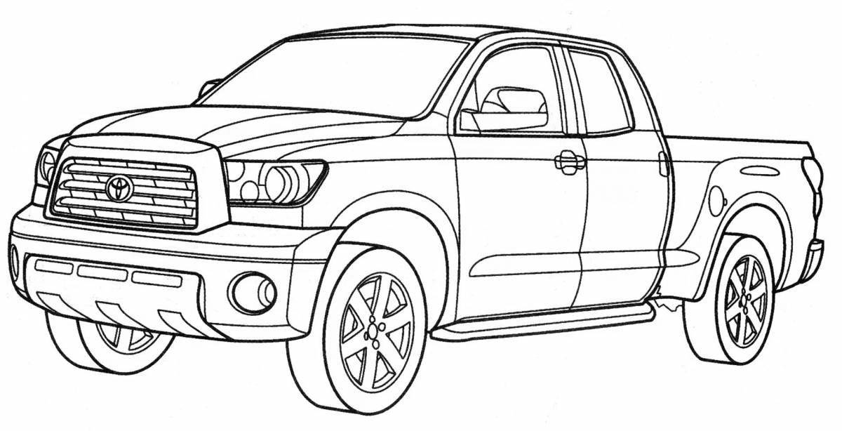 Toyota fabulous car coloring page