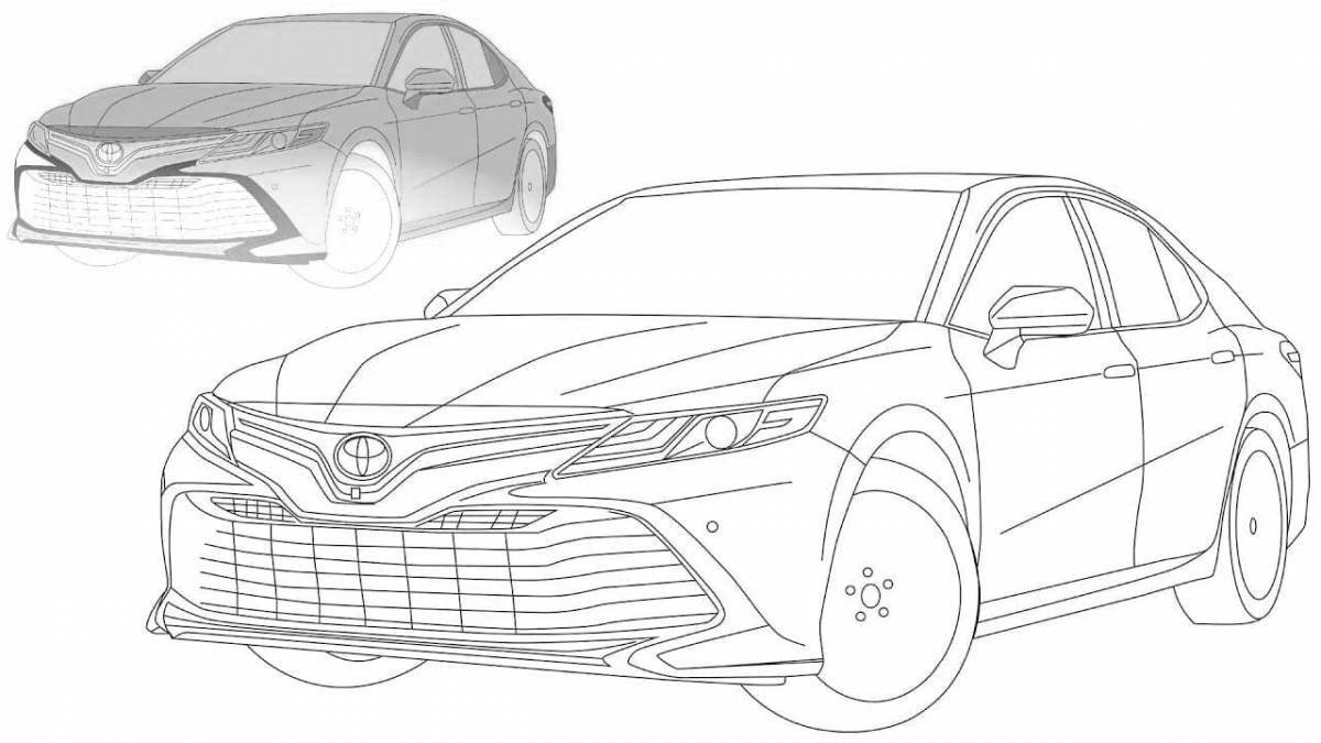 Amazing toyota car coloring page
