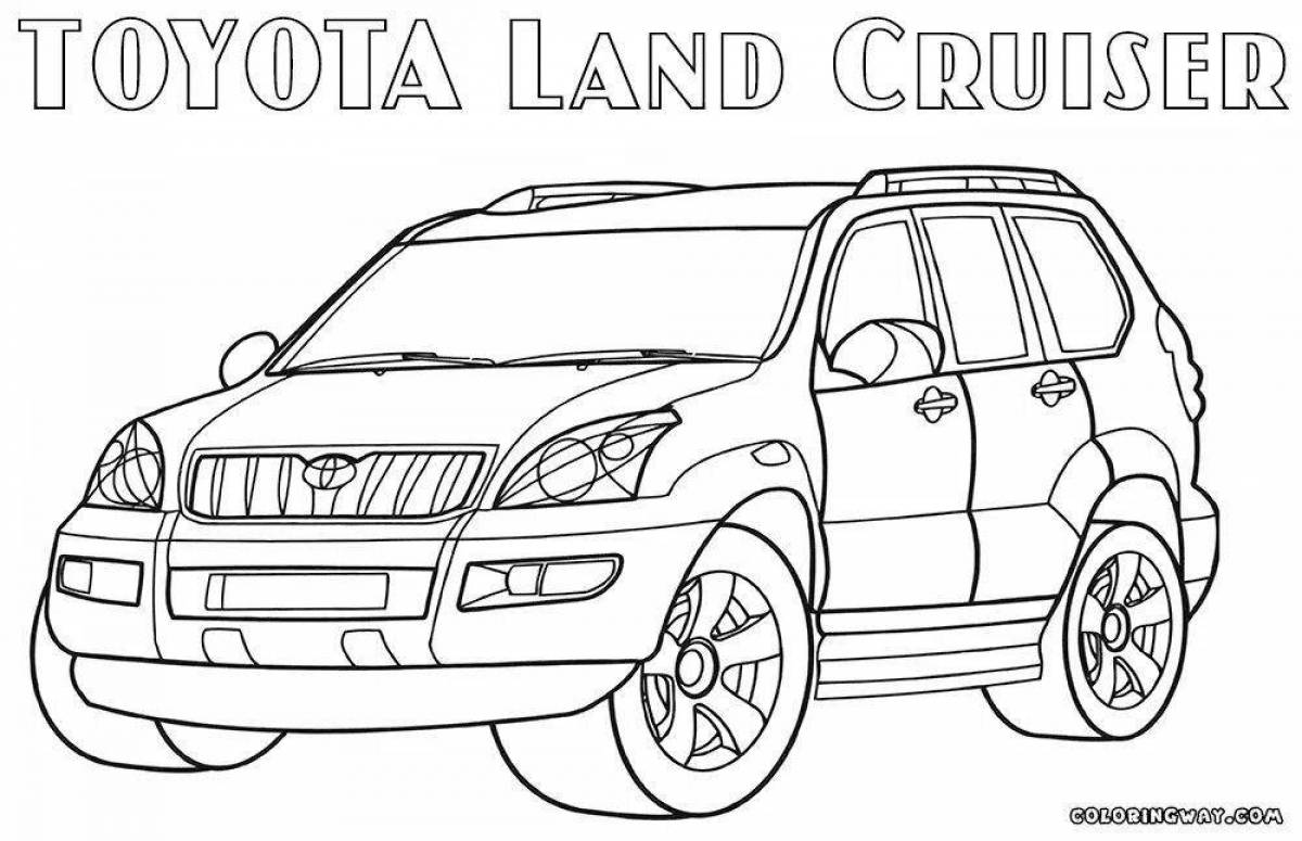 Toyota amazing car coloring page