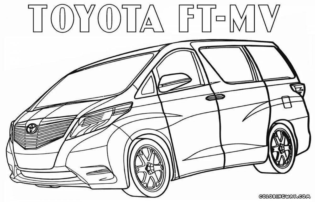 Charming coloring toyota car