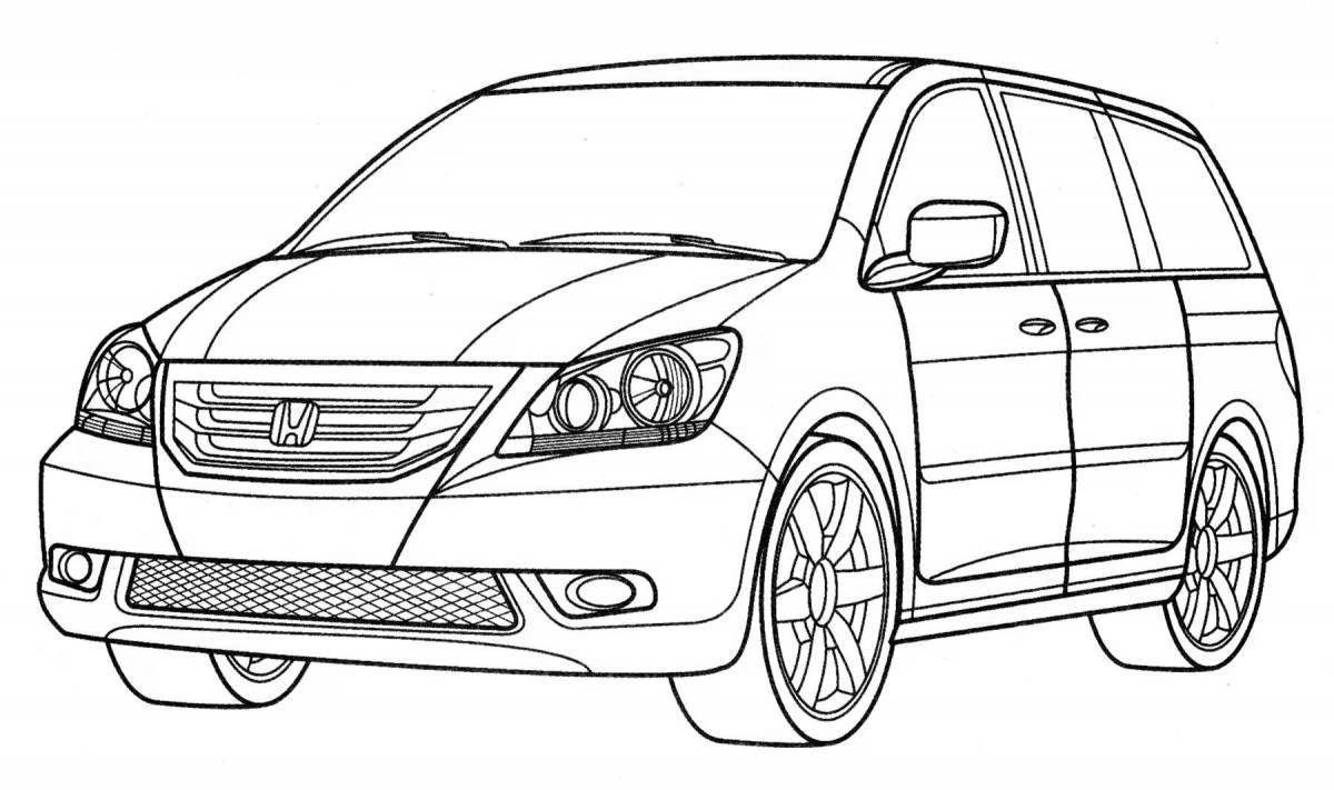 Toyota fashionable car coloring page