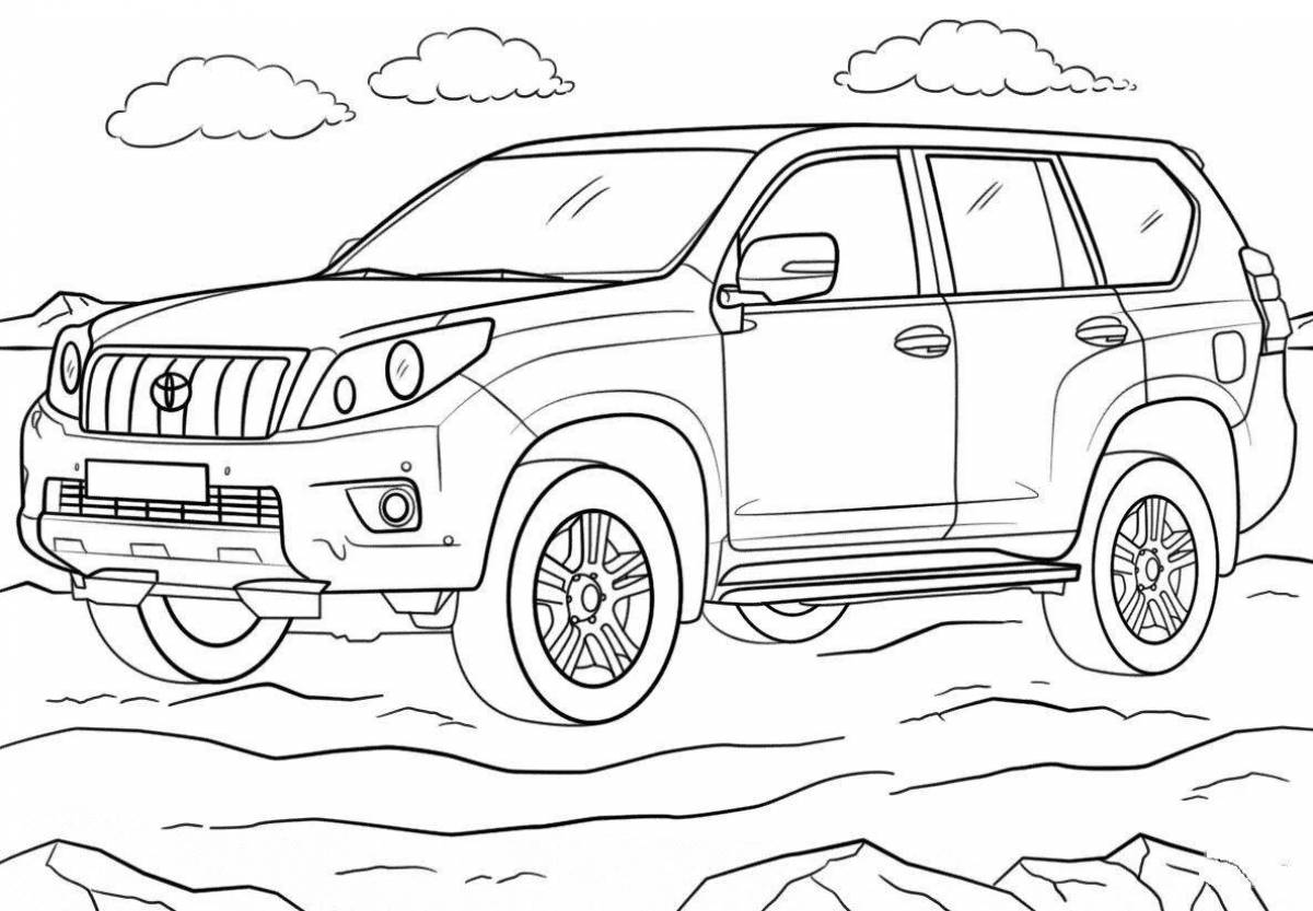Toyota fine car coloring page