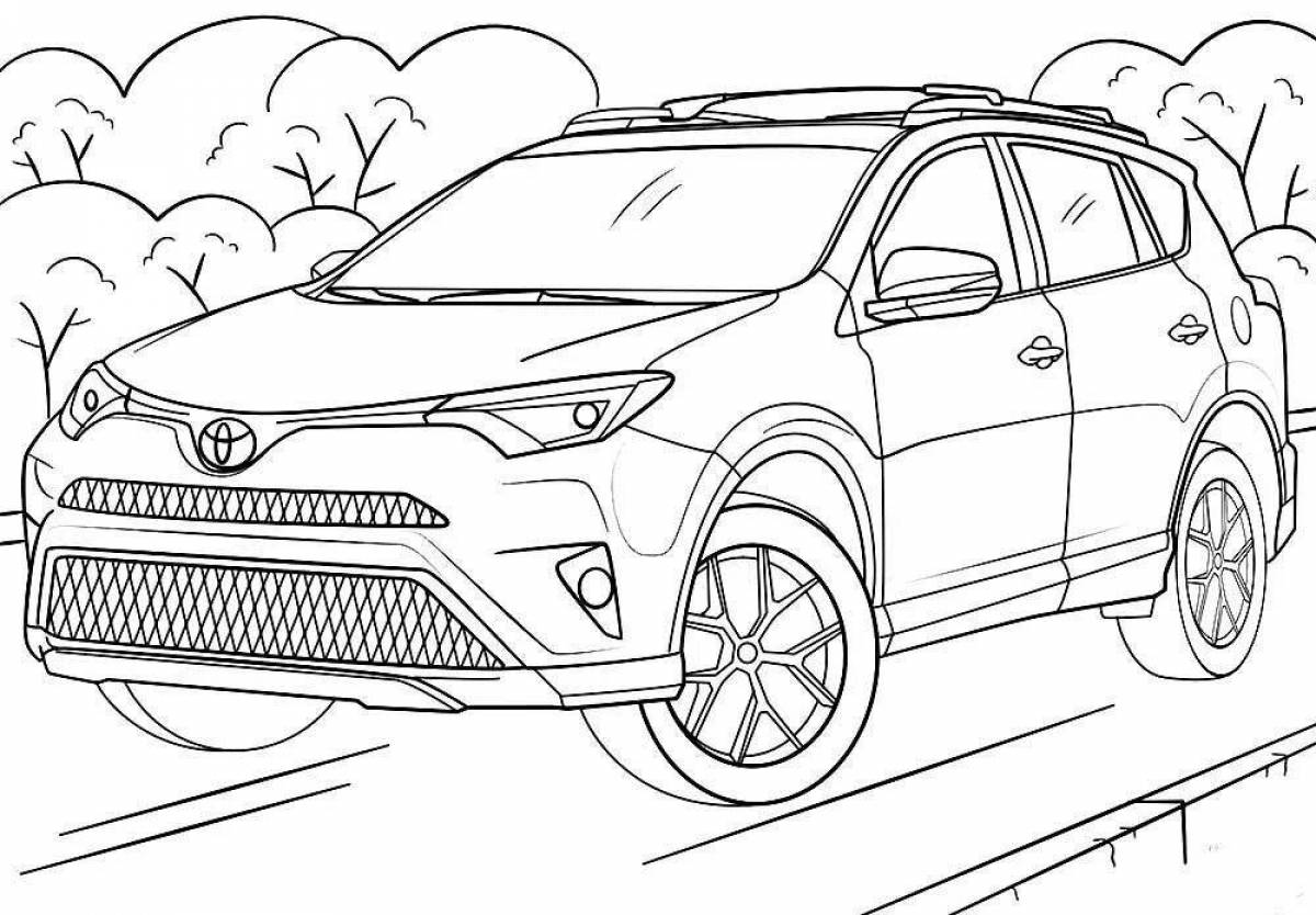 Toyota car coloring inspiration