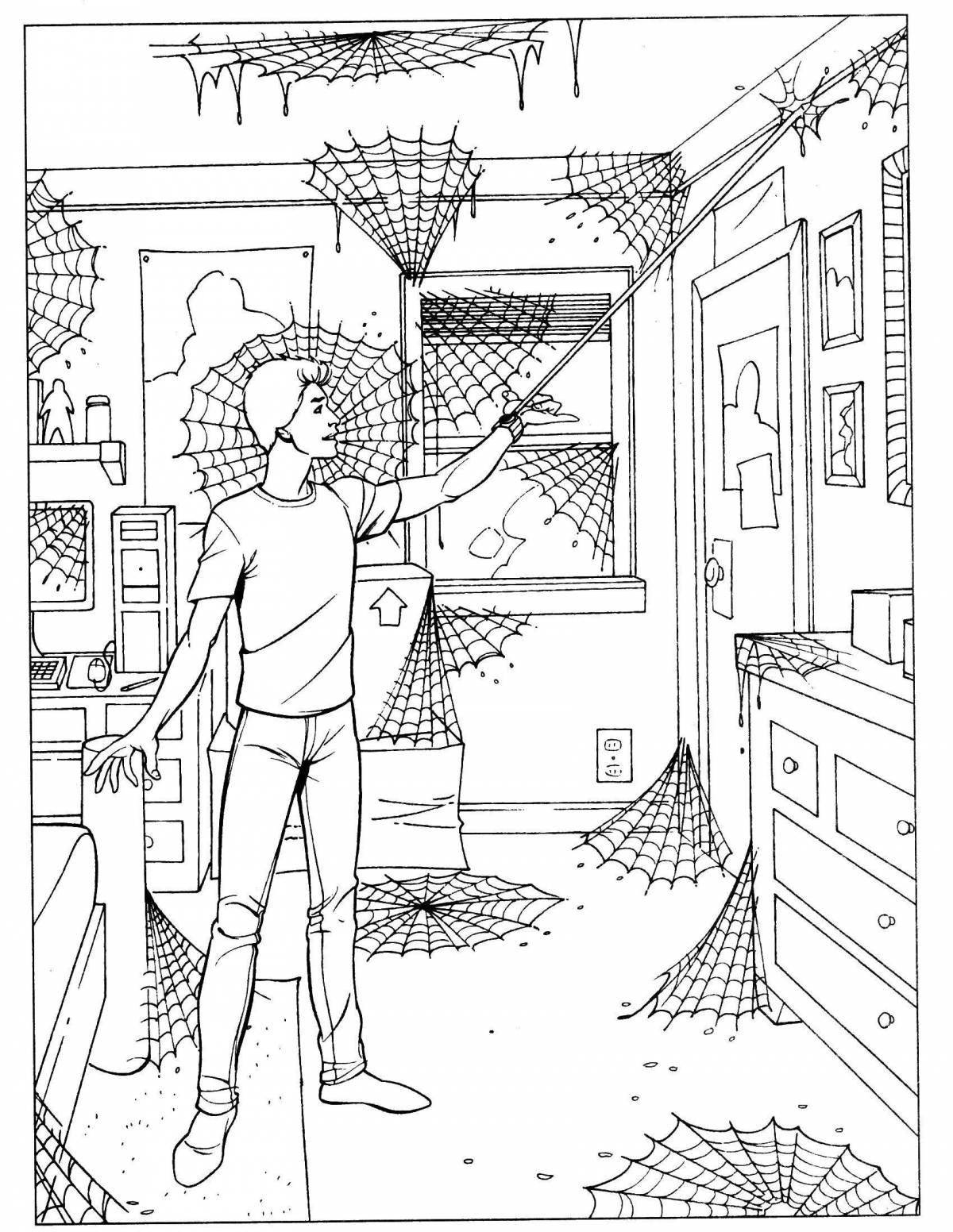 Peter parker funny coloring book