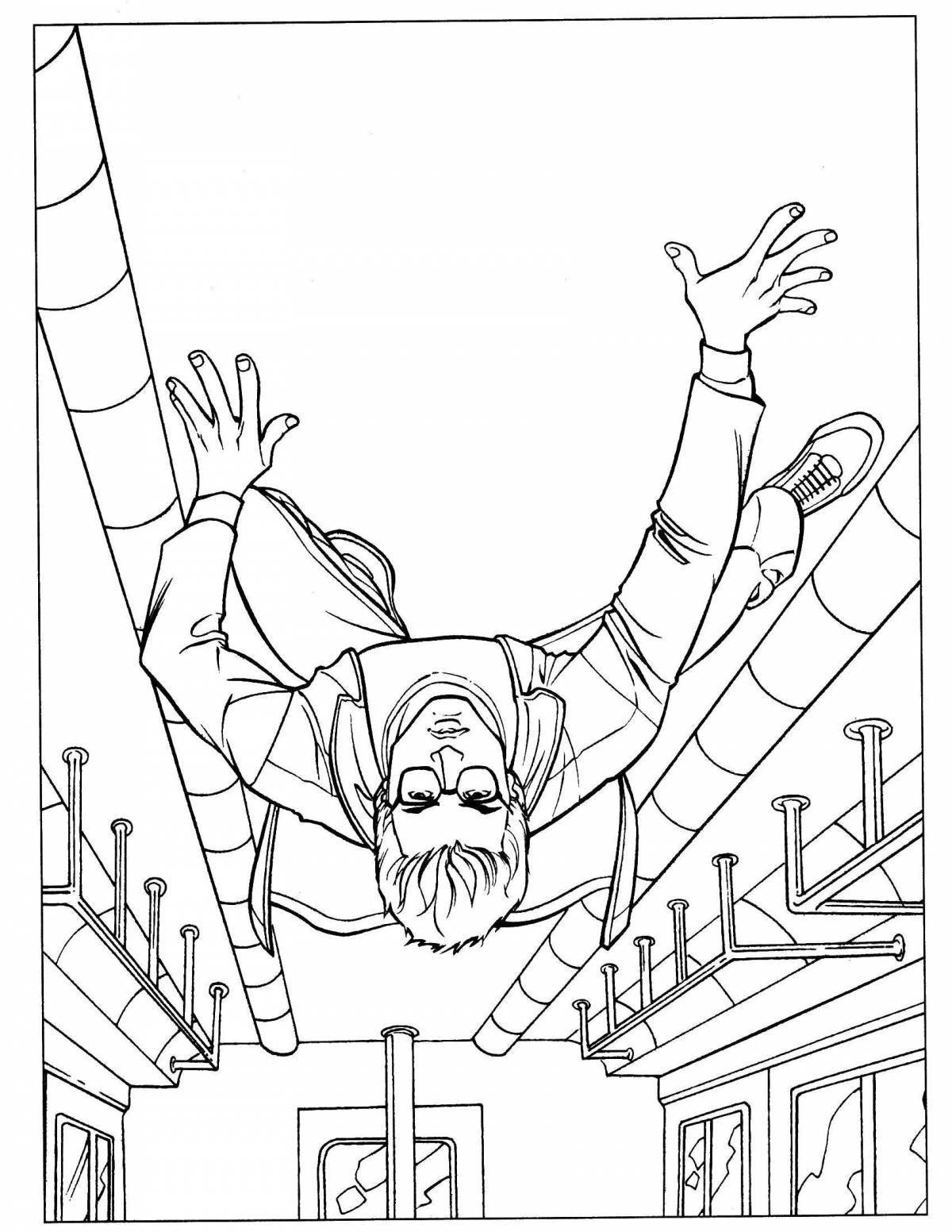 Attractive peter parker coloring page