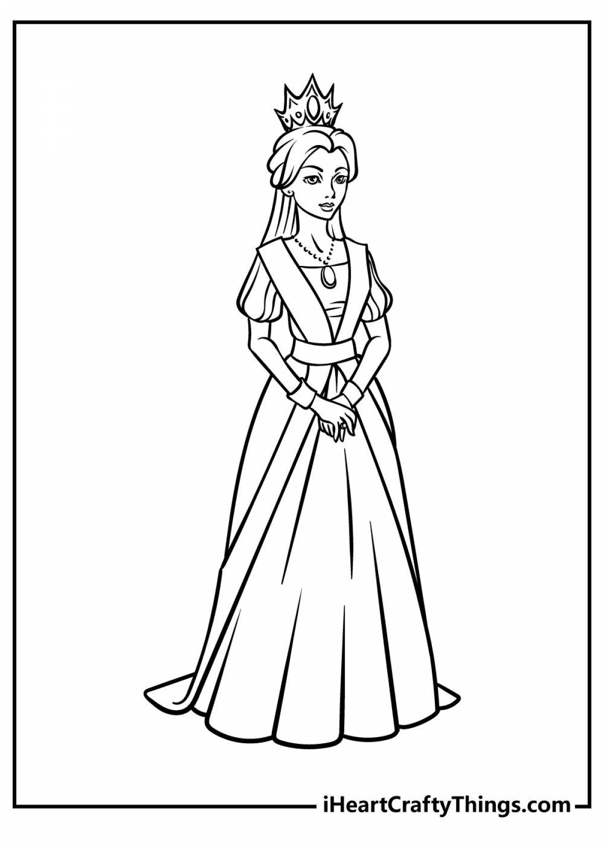 Glorious queen coloring pages for kids