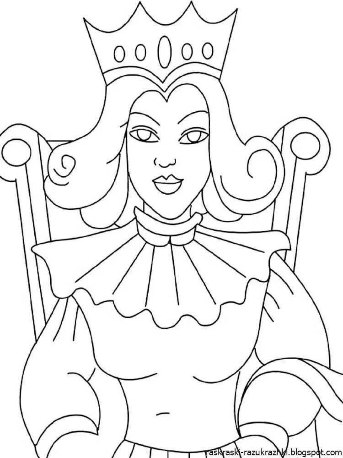 Coloring book glitter queen