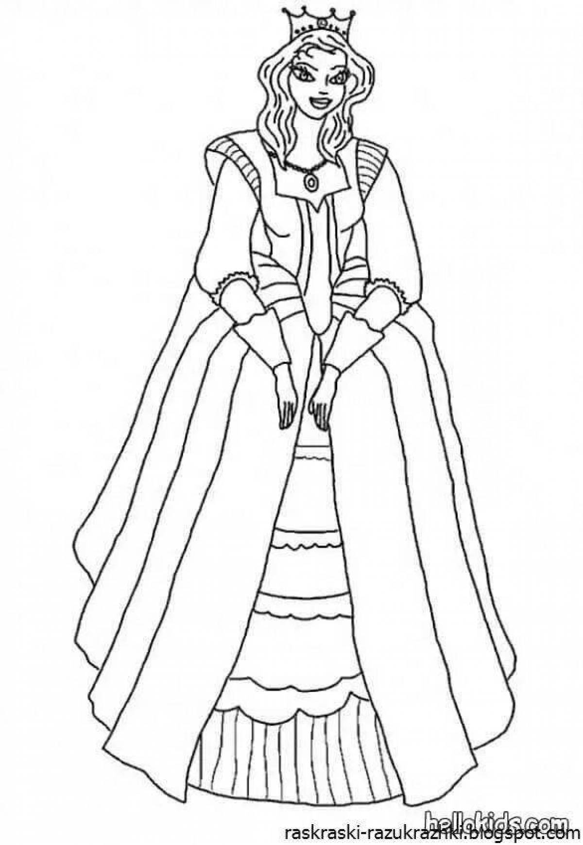 Beautiful queen coloring pages for kids