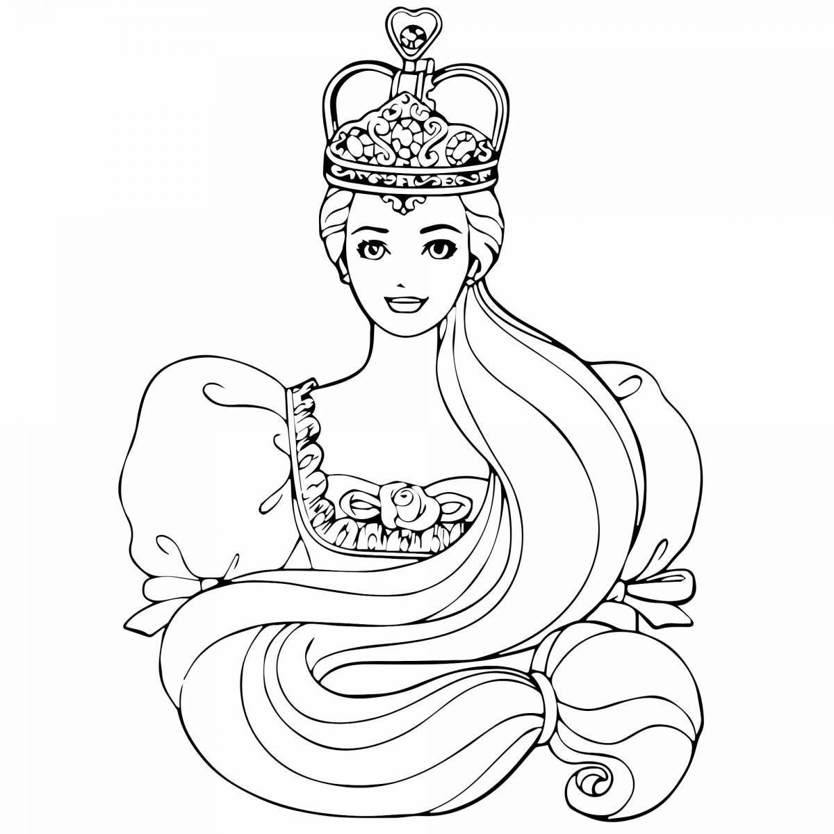 Rampant queen coloring page for kids