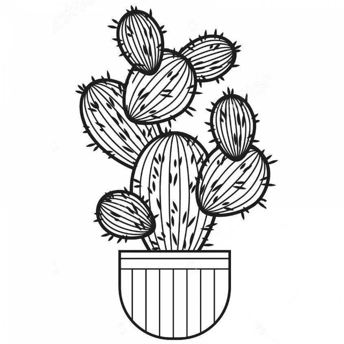 Fun Cactus Coloring for Kids