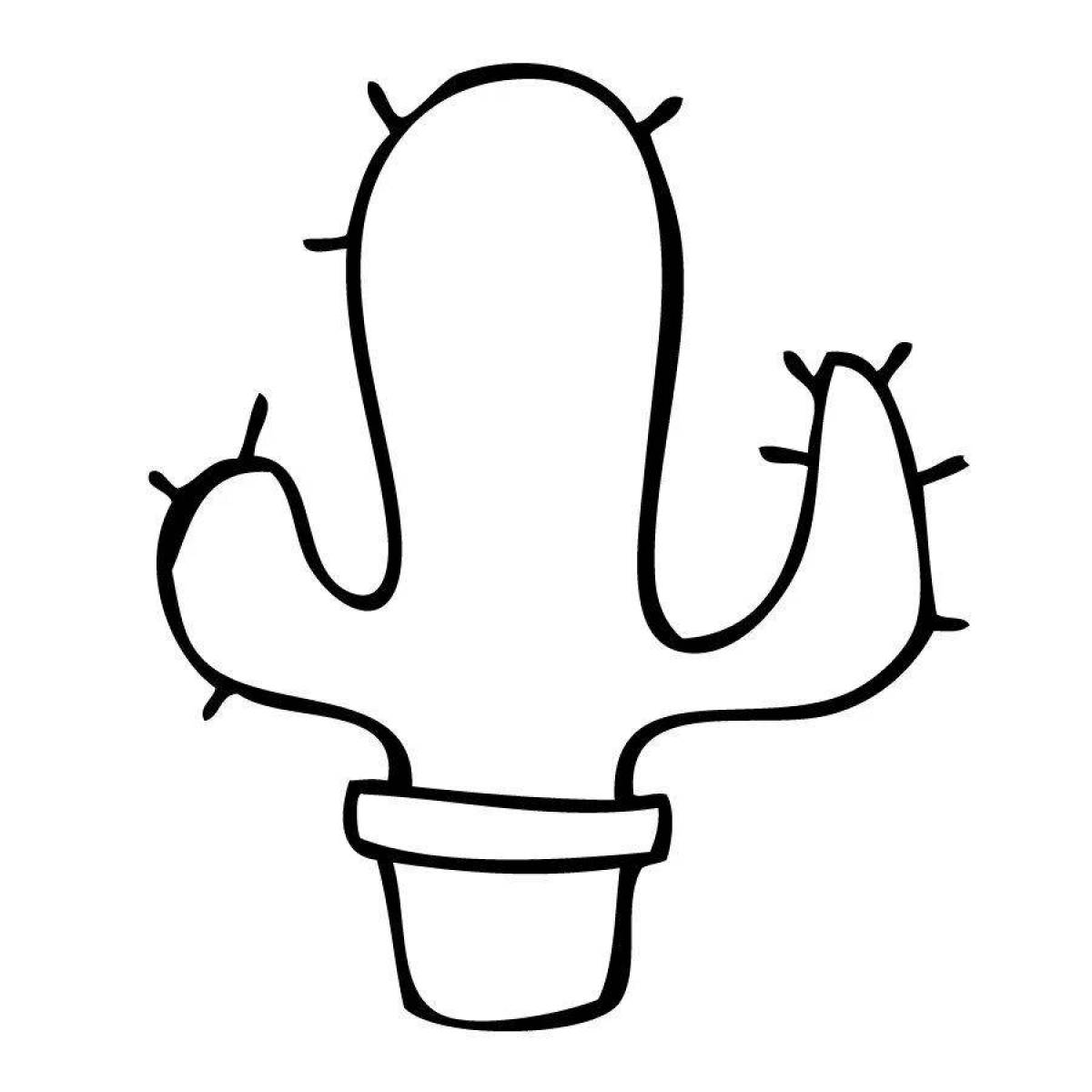 Great cactus coloring book for kids