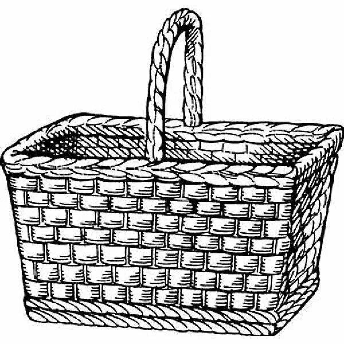 Luminous Basket Coloring Page for Toddlers