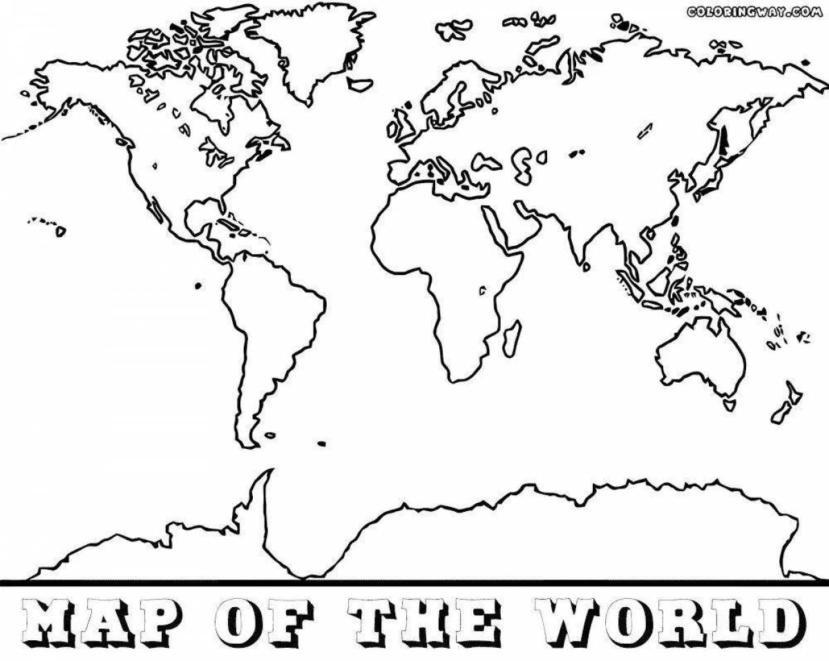 World map for kids #5