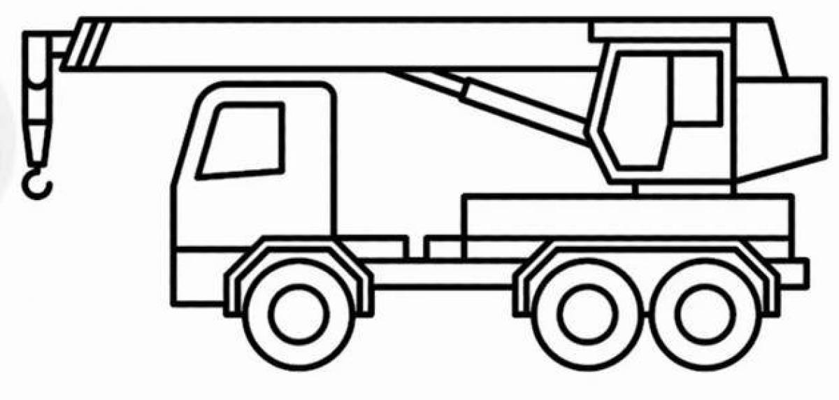 Кран картинка для детей раскраска