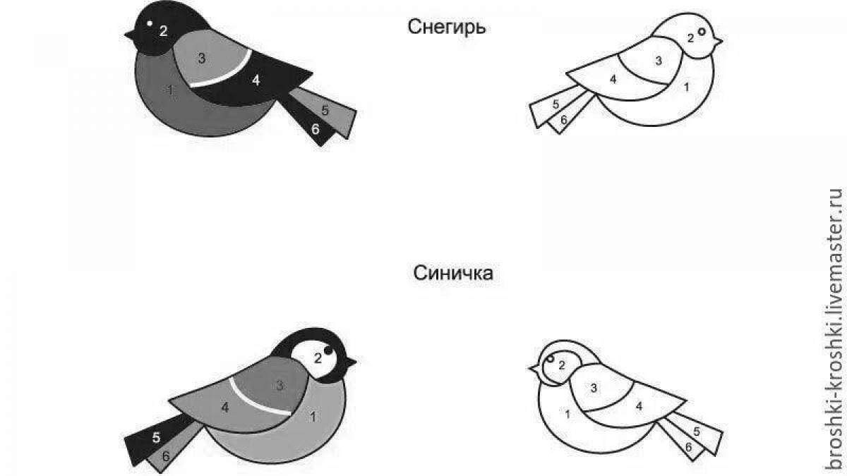 Снегирь раскраска для детей 3 4
