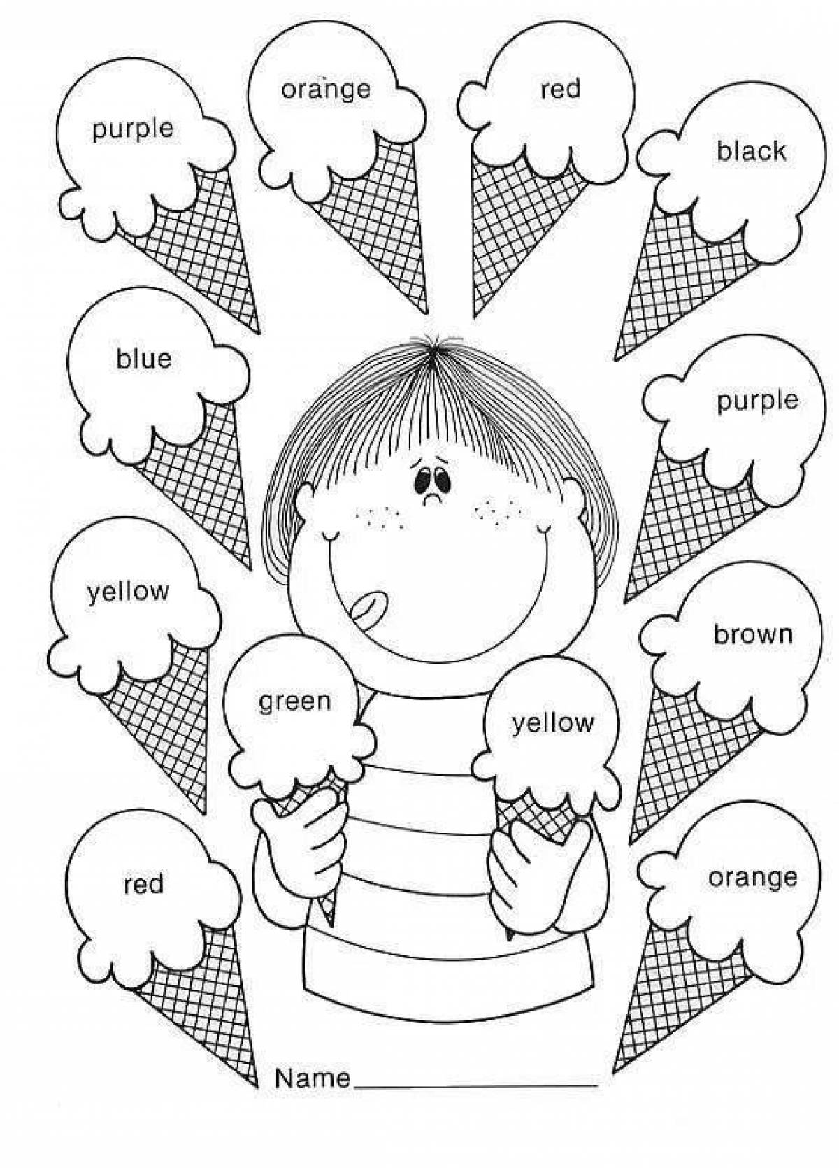 Раскраски на английском для детей с заданиями