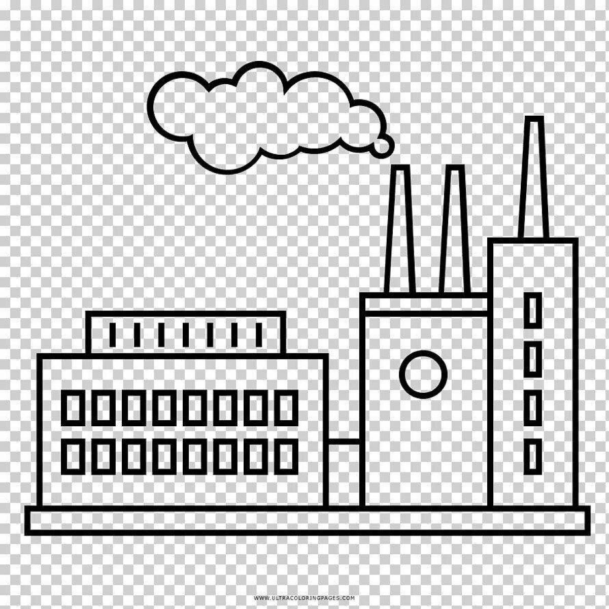Завод рисунок. Завод раскраска. Завод раскраска для детей. Раскраска заводы и фабрики.