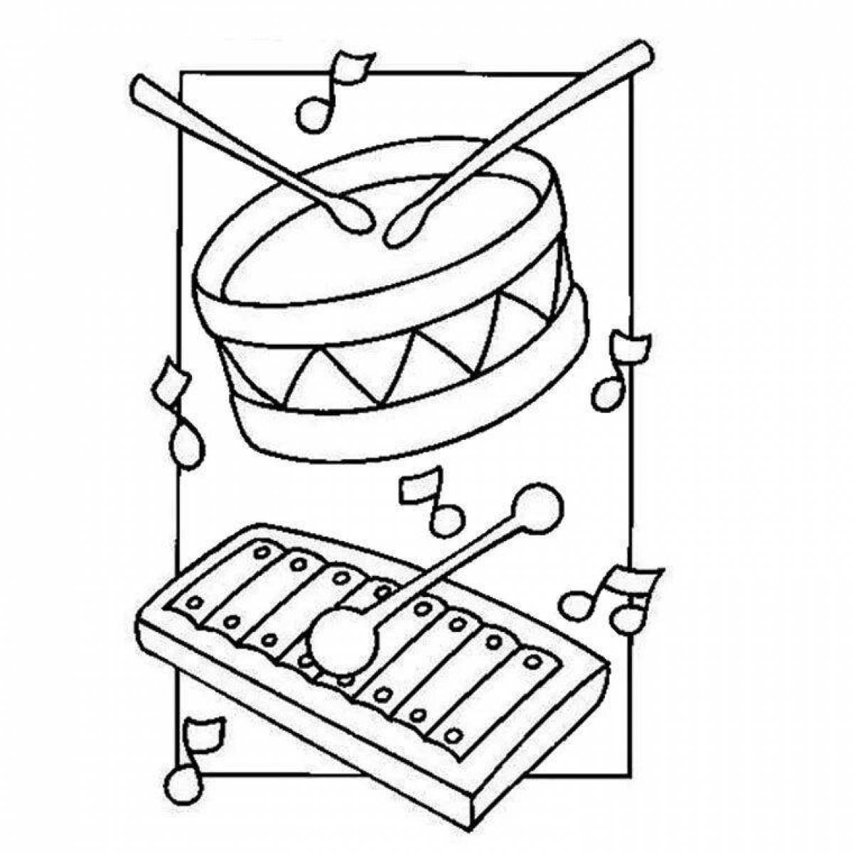 Музыкальные картинки раскраски для детей
