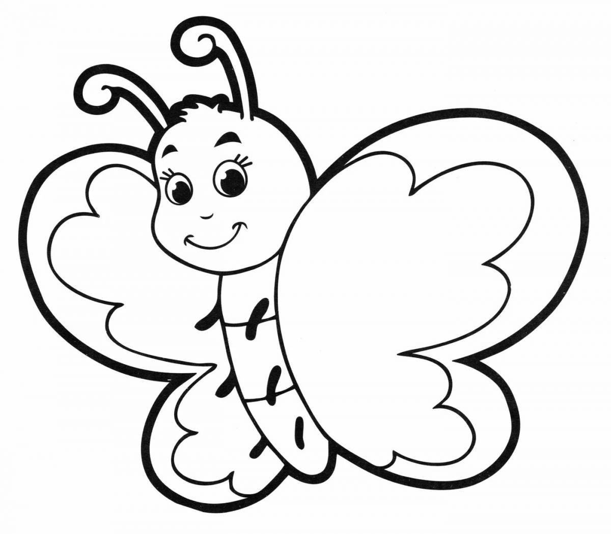 Cute butterfly coloring book for kids