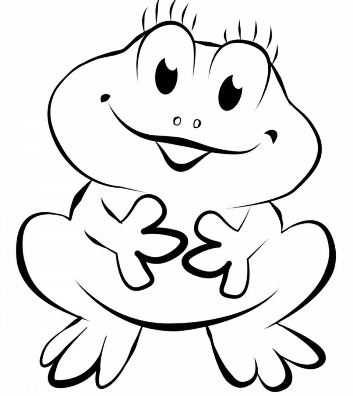 Vibrant frog coloring page