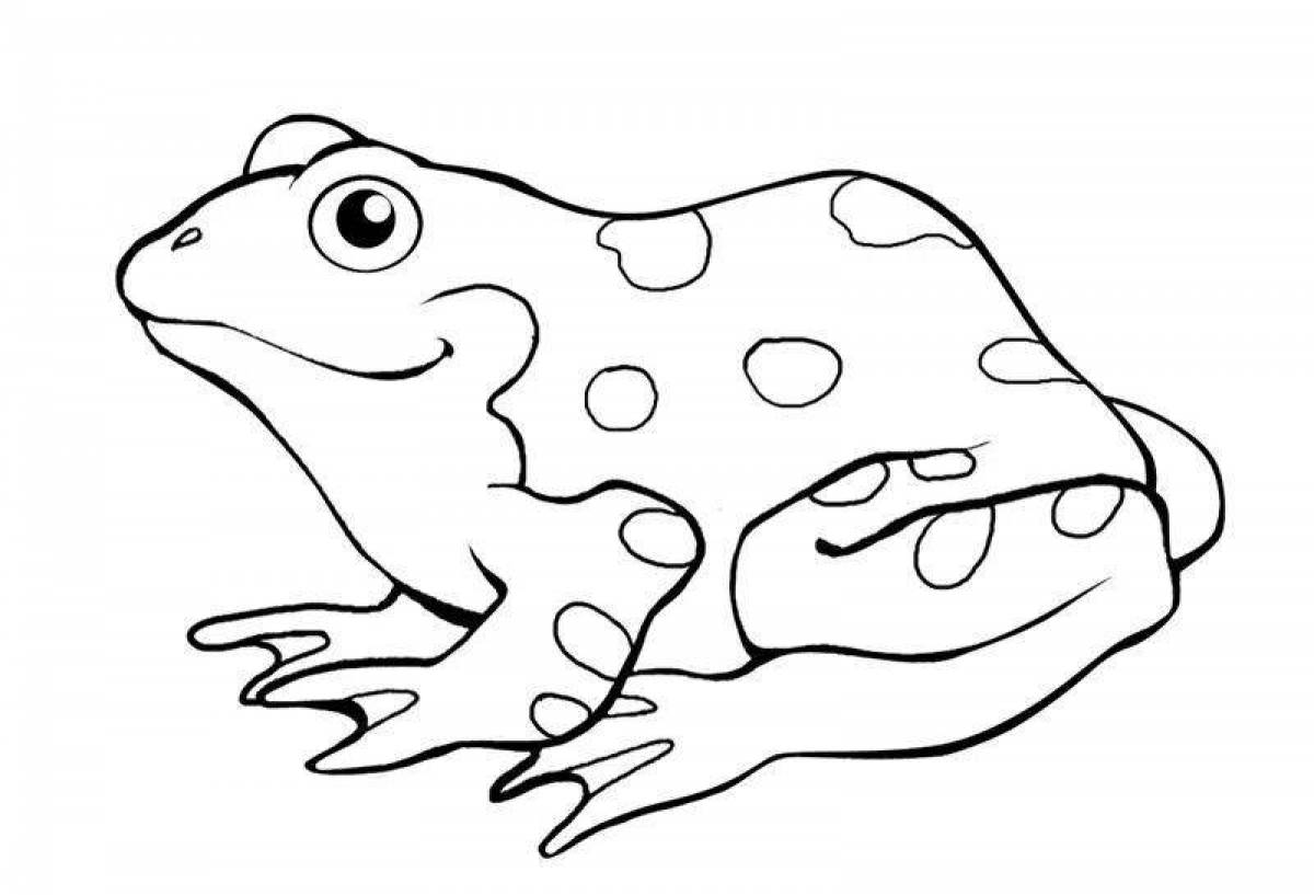 Outgoing frog coloring page