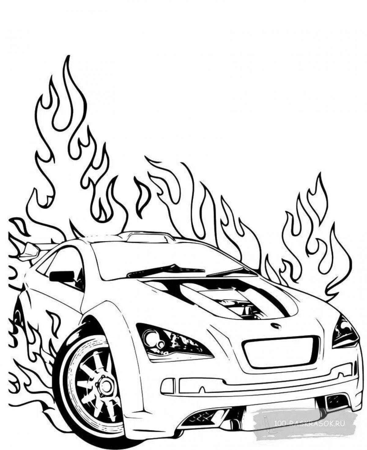 Great car coloring book for boys