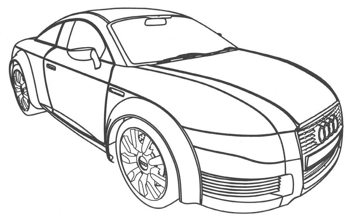 Stylish car coloring for boys
