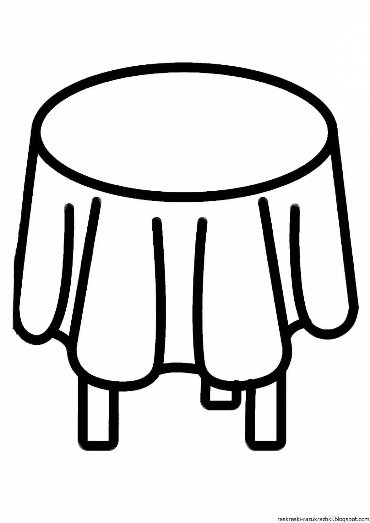 Fun furniture coloring for 2-3 year olds