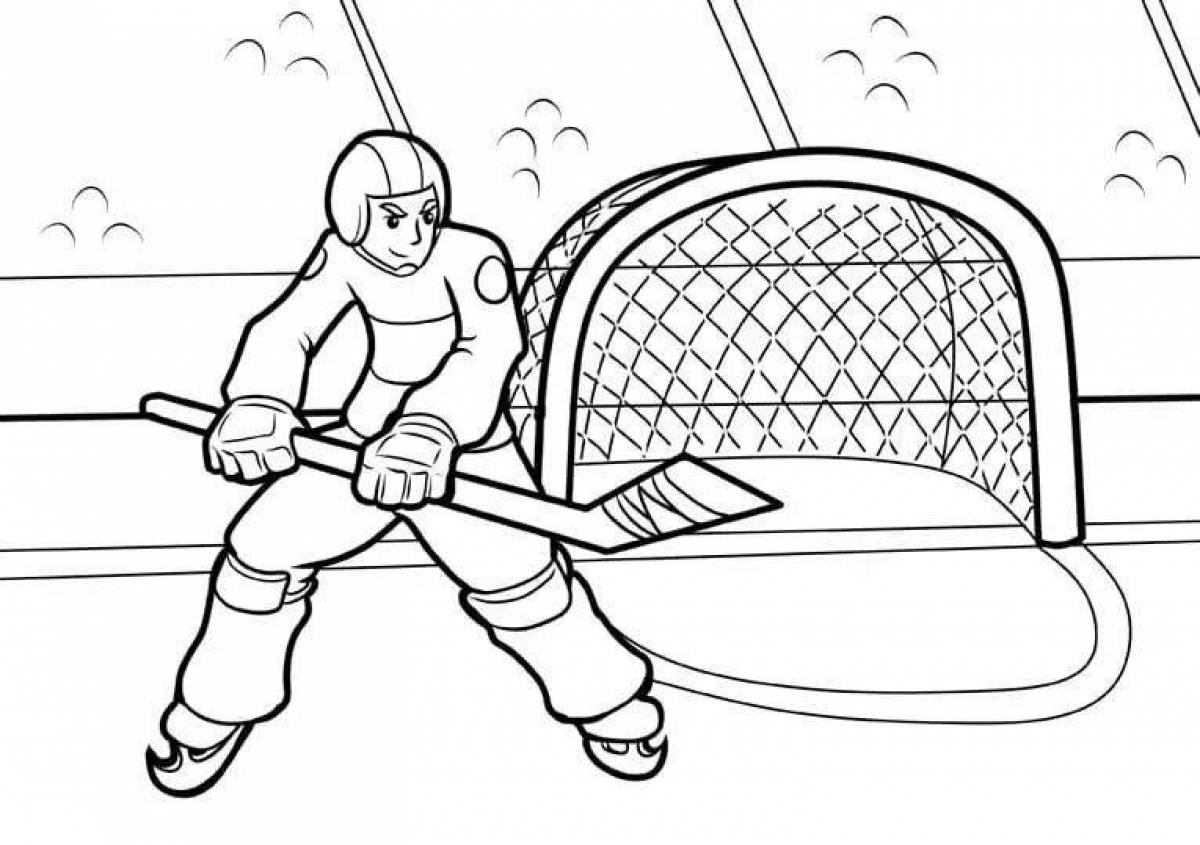 Amazing winter sports coloring page for kids