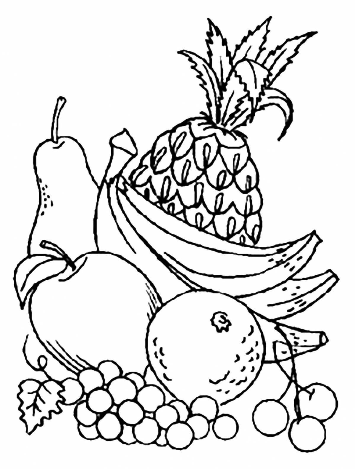 Увлекательный натюрморт из овощей и фруктов для самых маленьких