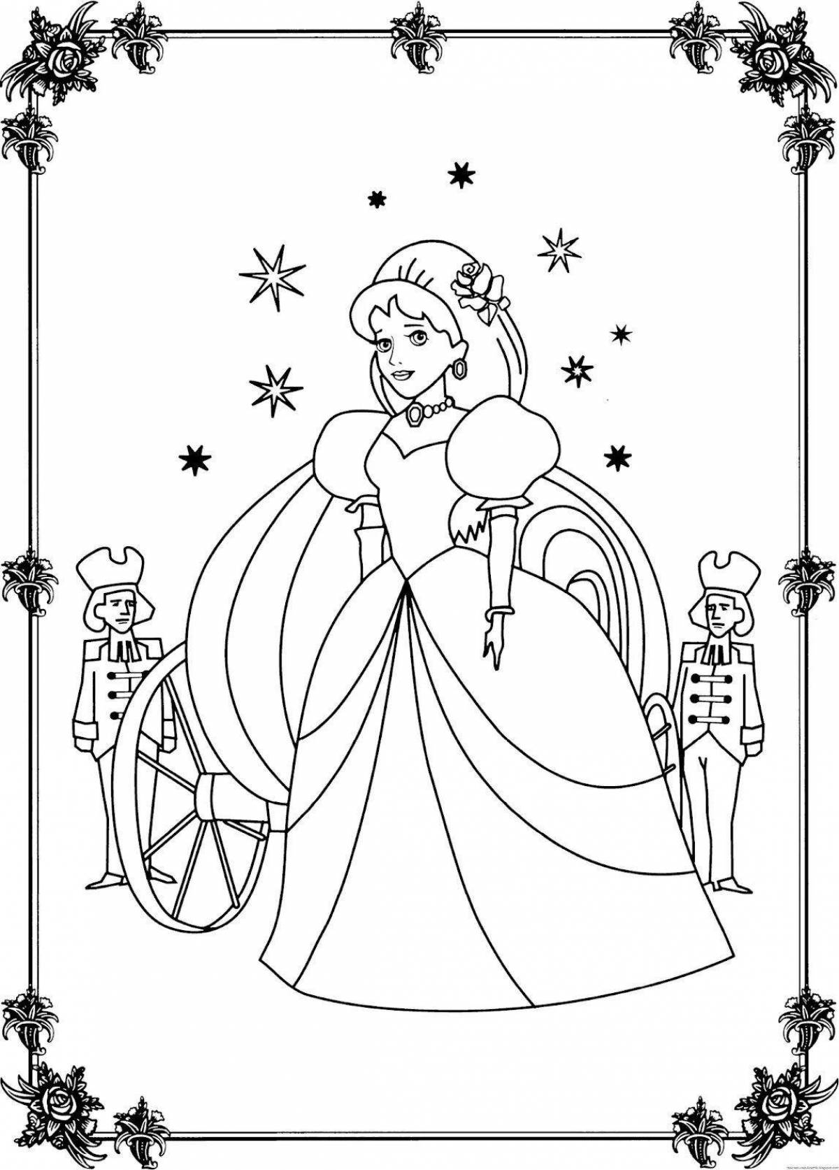Fairy coloring Cinderella for children