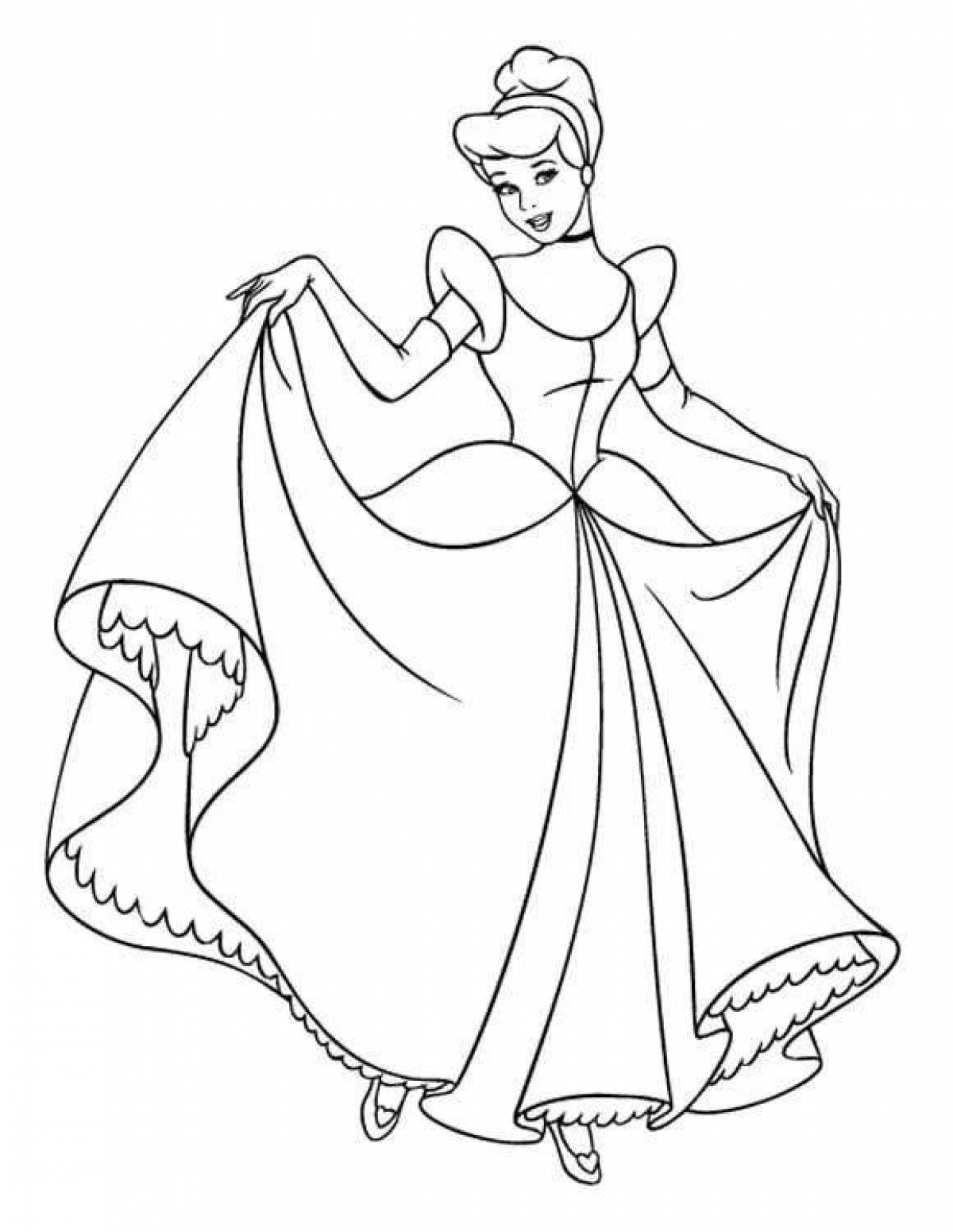 Amazing Cinderella coloring book for kids