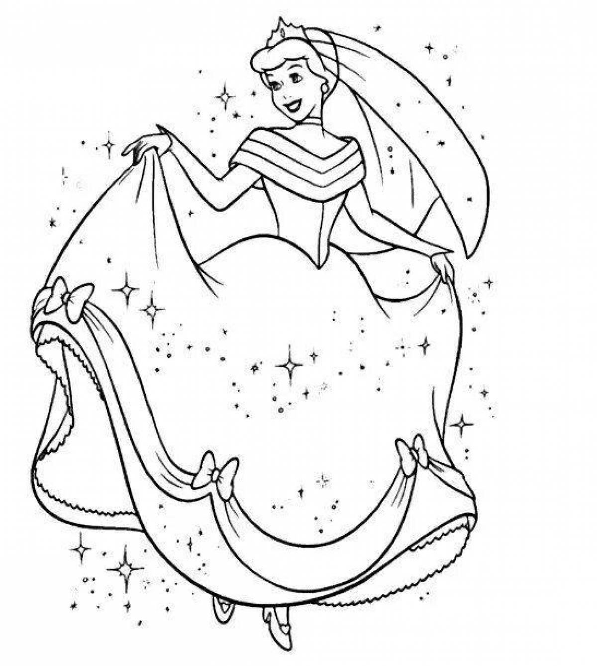 Exciting Cinderella Coloring for Toddlers