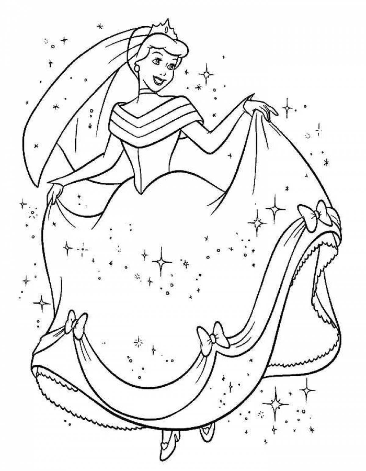 Rampant Cinderella coloring book for kids